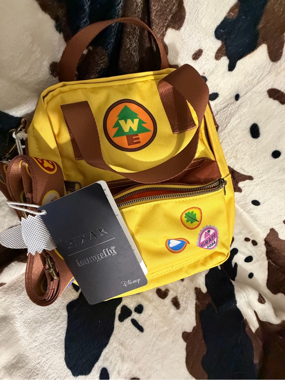 Loungefly Yellow Wilderness Explorer Mini Backpack with Brown Accents